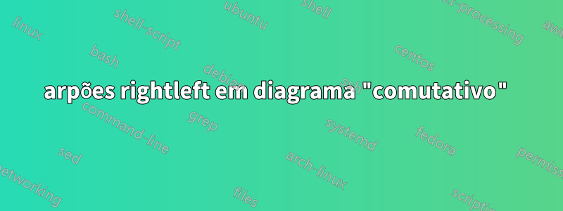 arpões rightleft em diagrama "comutativo"