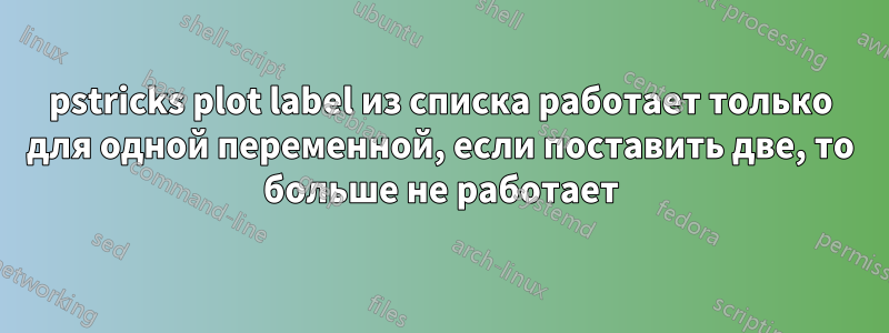 pstricks plot label из списка работает только для одной переменной, если поставить две, то больше не работает