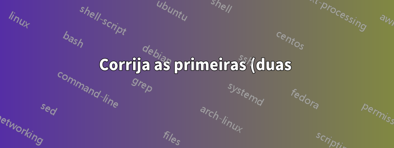 Corrija as primeiras (duas) questões com o pacote McExam