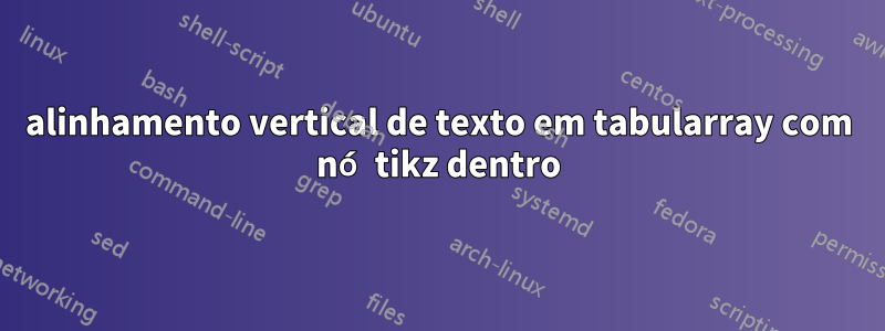 alinhamento vertical de texto em tabularray com nó tikz dentro