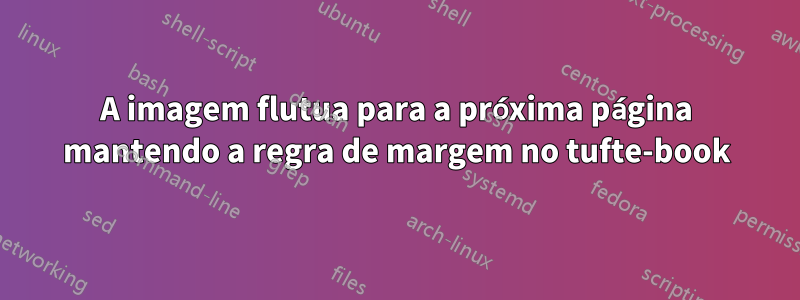 A imagem flutua para a próxima página mantendo a regra de margem no tufte-book