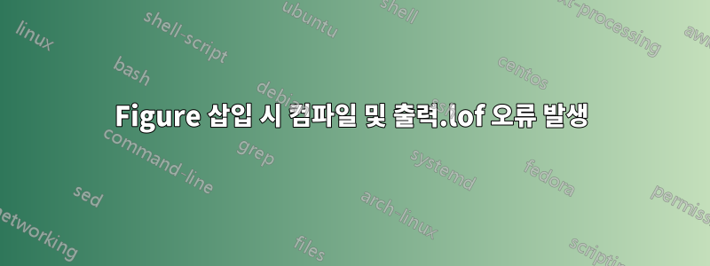 Figure 삽입 시 컴파일 및 출력.lof 오류 발생