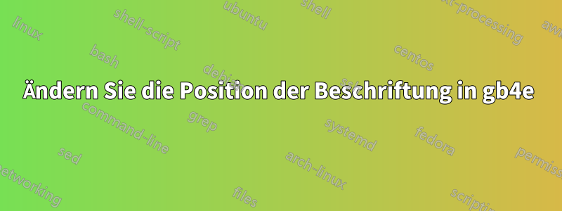 Ändern Sie die Position der Beschriftung in gb4e