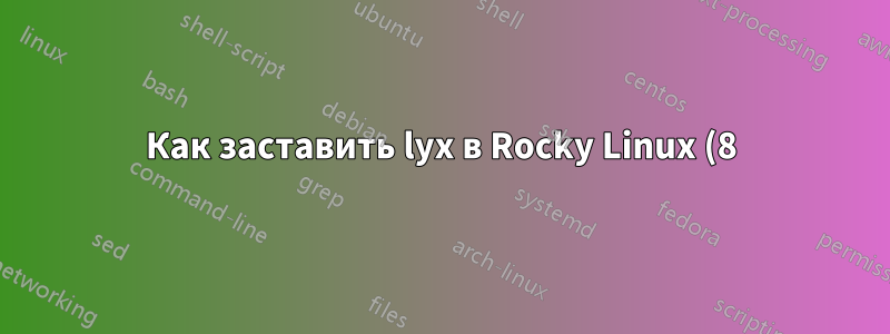 Как заставить lyx в Rocky Linux (8) найти /usr/share/texlive/texmf-dist/tex/latex/base?