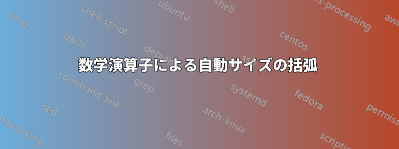 数学演算子による自動サイズの括弧