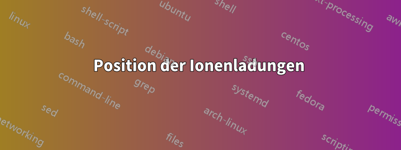 Position der Ionenladungen