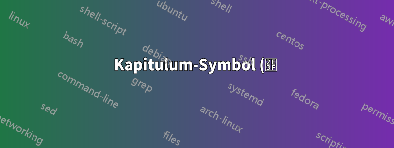 Kapitulum-Symbol (⸿) in LaTeX