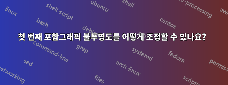 첫 번째 포함그래픽 불투명도를 어떻게 조정할 수 있나요? 