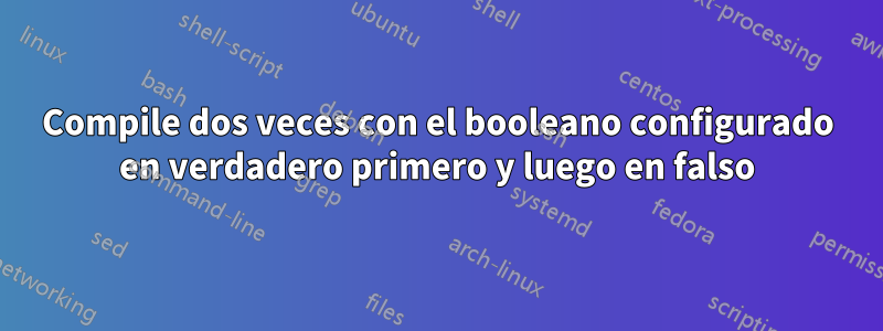 Compile dos veces con el booleano configurado en verdadero primero y luego en falso