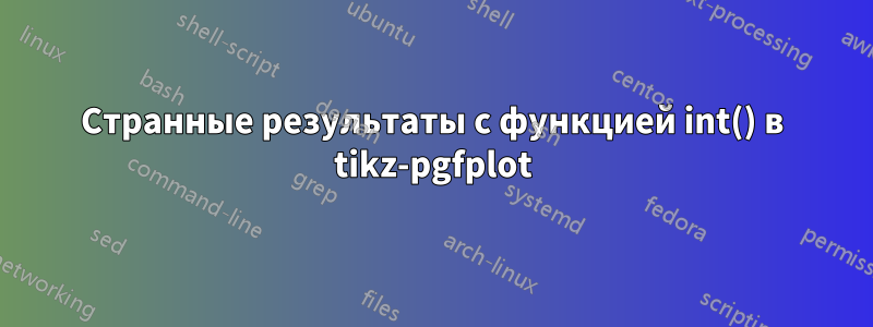 Странные результаты с функцией int() в tikz-pgfplot