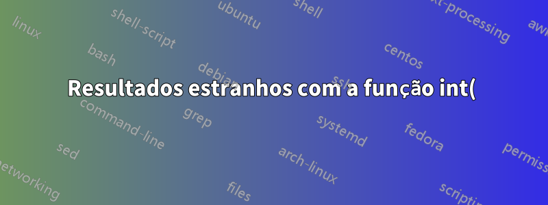 Resultados estranhos com a função int() em tikz-pgfplot