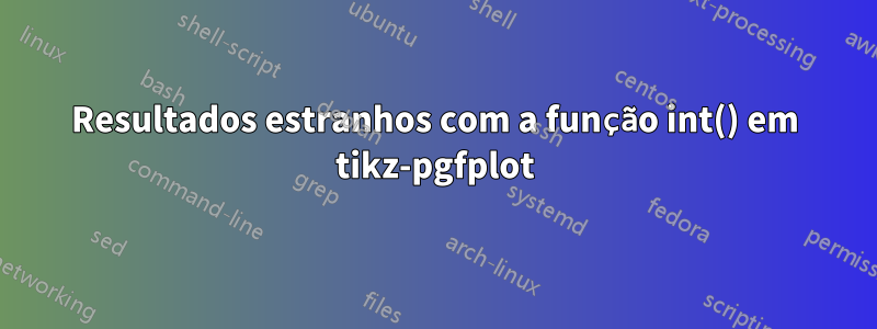 Resultados estranhos com a função int() em tikz-pgfplot