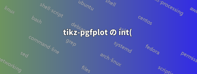 tikz-pgfplot の int() 関数で奇妙な結果が発生する
