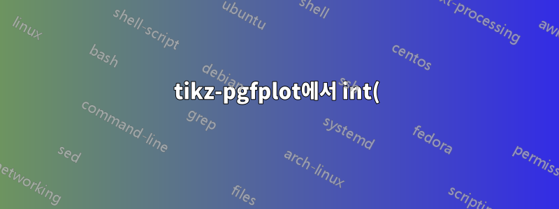 tikz-pgfplot에서 int() 함수를 사용한 이상한 결과