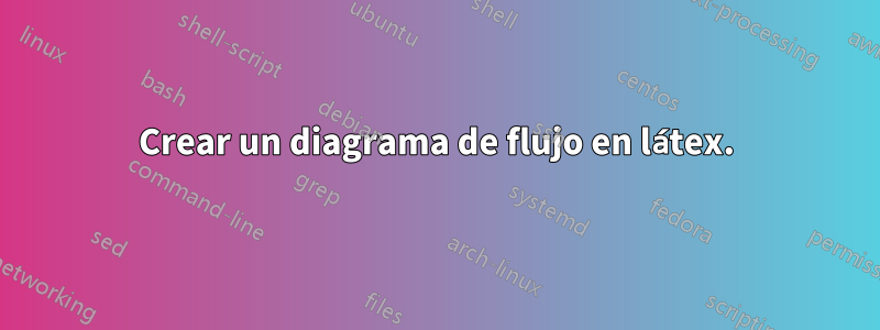 Crear un diagrama de flujo en látex.