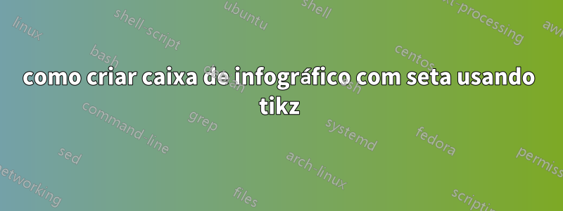 como criar caixa de infográfico com seta usando tikz