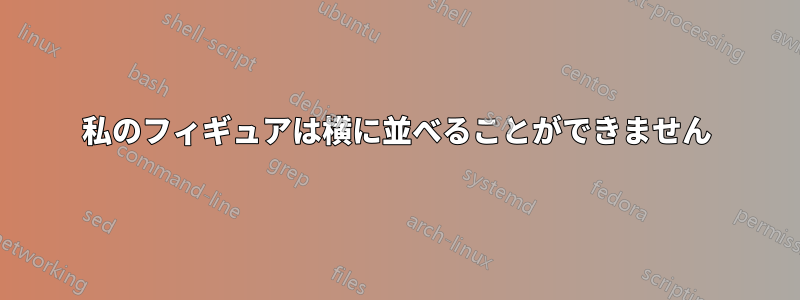 私のフィギュアは横に並べることができません