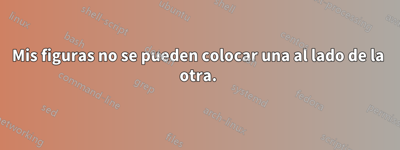 Mis figuras no se pueden colocar una al lado de la otra.