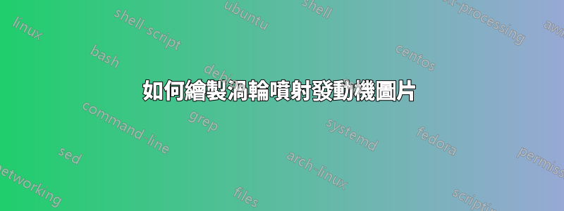 如何繪製渦輪噴射發動機圖片