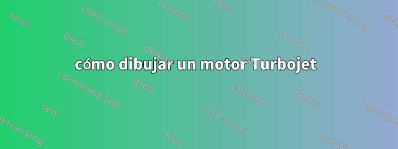 cómo dibujar un motor Turbojet 