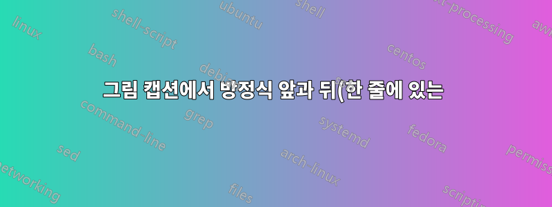 그림 캡션에서 방정식 앞과 뒤(한 줄에 있는)의 수직 공간을 어떻게 제어할 수 있습니까?