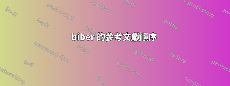 biber 的參考文獻順序