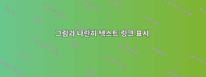 그림과 나란히 텍스트 링크 표시