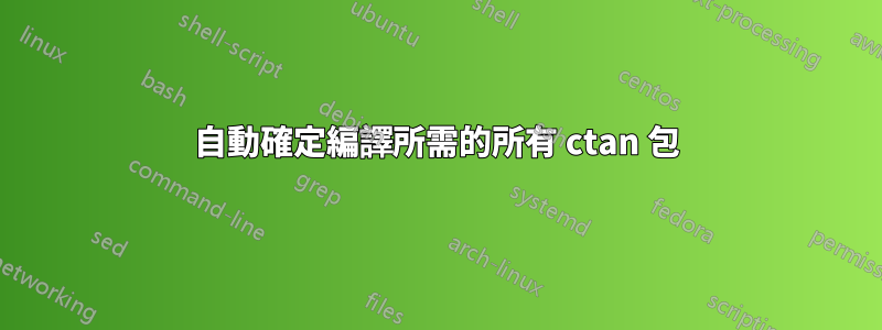 自動確定編譯所需的所有 ctan 包