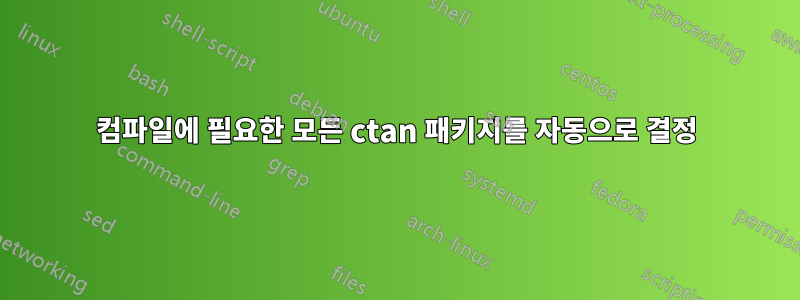 컴파일에 필요한 모든 ctan 패키지를 자동으로 결정