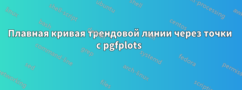 Плавная кривая трендовой линии через точки с pgfplots 