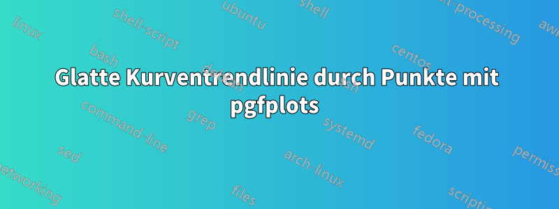 Glatte Kurventrendlinie durch Punkte mit pgfplots 