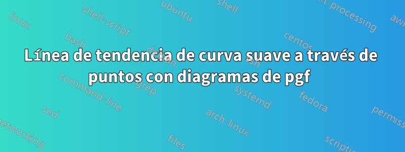 Línea de tendencia de curva suave a través de puntos con diagramas de pgf 