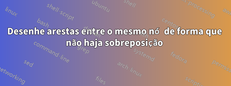 Desenhe arestas entre o mesmo nó de forma que não haja sobreposição