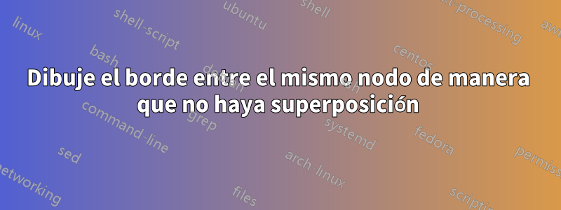 Dibuje el borde entre el mismo nodo de manera que no haya superposición