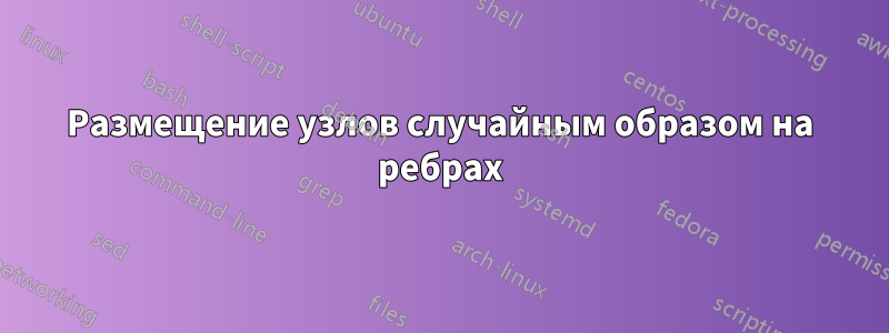 Размещение узлов случайным образом на ребрах