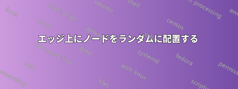 エッジ上にノードをランダムに配置する