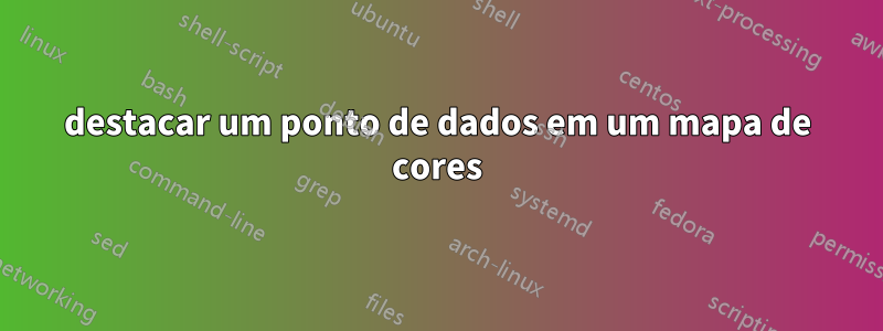 destacar um ponto de dados em um mapa de cores