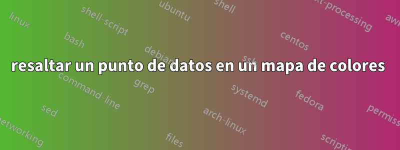 resaltar un punto de datos en un mapa de colores