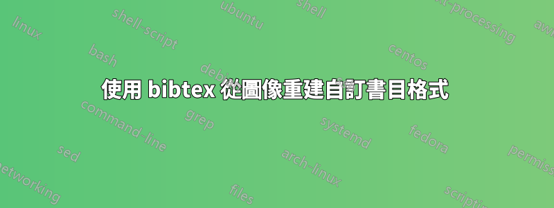 使用 bibtex 從圖像重建自訂書目格式