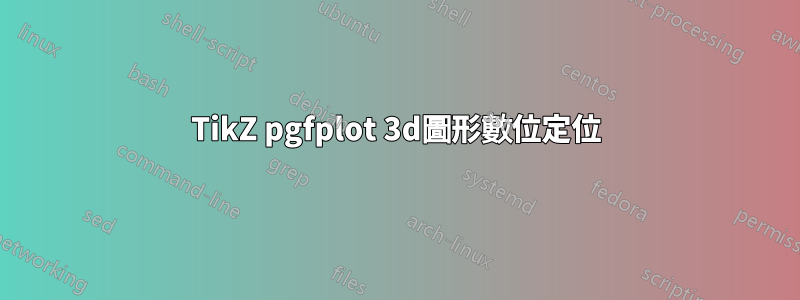 TikZ pgfplot 3d圖形數位定位