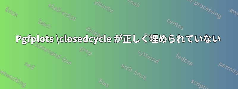 Pgfplots \closedcycle が正しく埋められていない