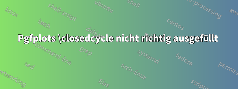 Pgfplots \closedcycle nicht richtig ausgefüllt