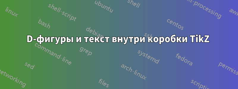 3D-фигуры и текст внутри коробки TikZ