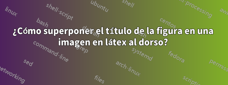 ¿Cómo superponer el título de la figura en una imagen en látex al dorso?