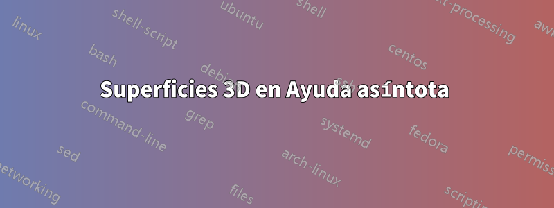 Superficies 3D en Ayuda asíntota