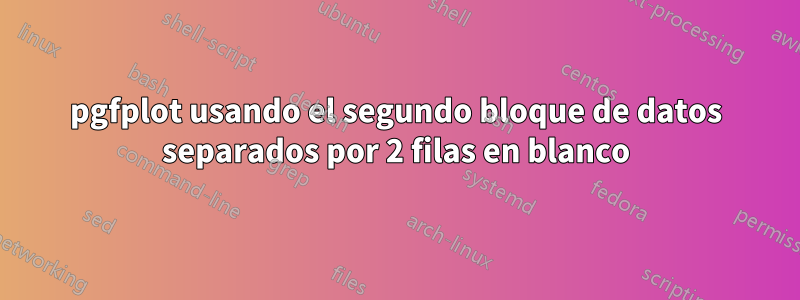 pgfplot usando el segundo bloque de datos separados por 2 filas en blanco