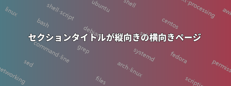 セクションタイトルが縦向きの横向きページ