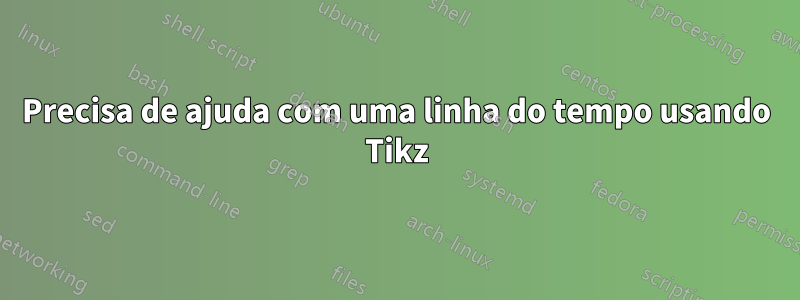 Precisa de ajuda com uma linha do tempo usando Tikz