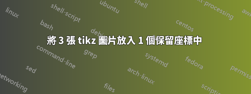 將 3 張 tikz 圖片放入 1 個保留座標中