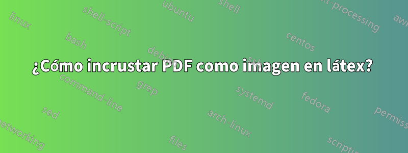 ¿Cómo incrustar PDF como imagen en látex?